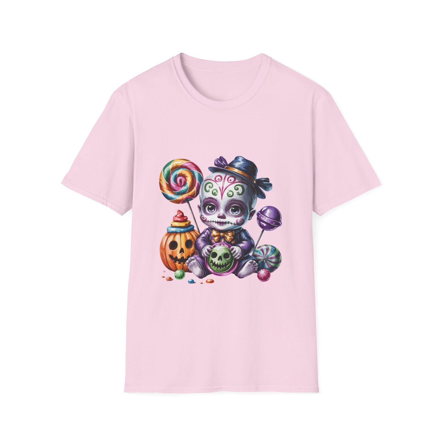 Baby Skeleton Halloween T-Shirt, Spooky Trickster Tee, Sugar Skull Costume Shirt, Halloween Party Top, Day of the Dead Graphic Tee
