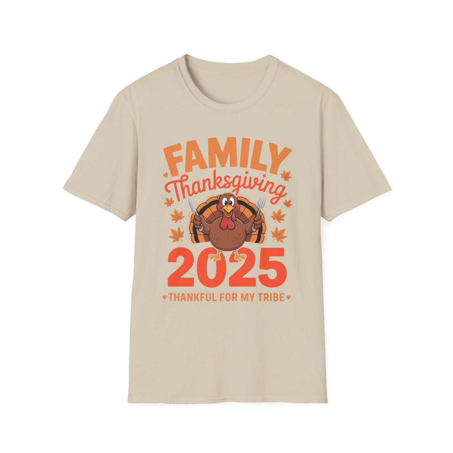 Thankful for My Tribe – Family Thanksgiving 2025 Short Sleeve Tee