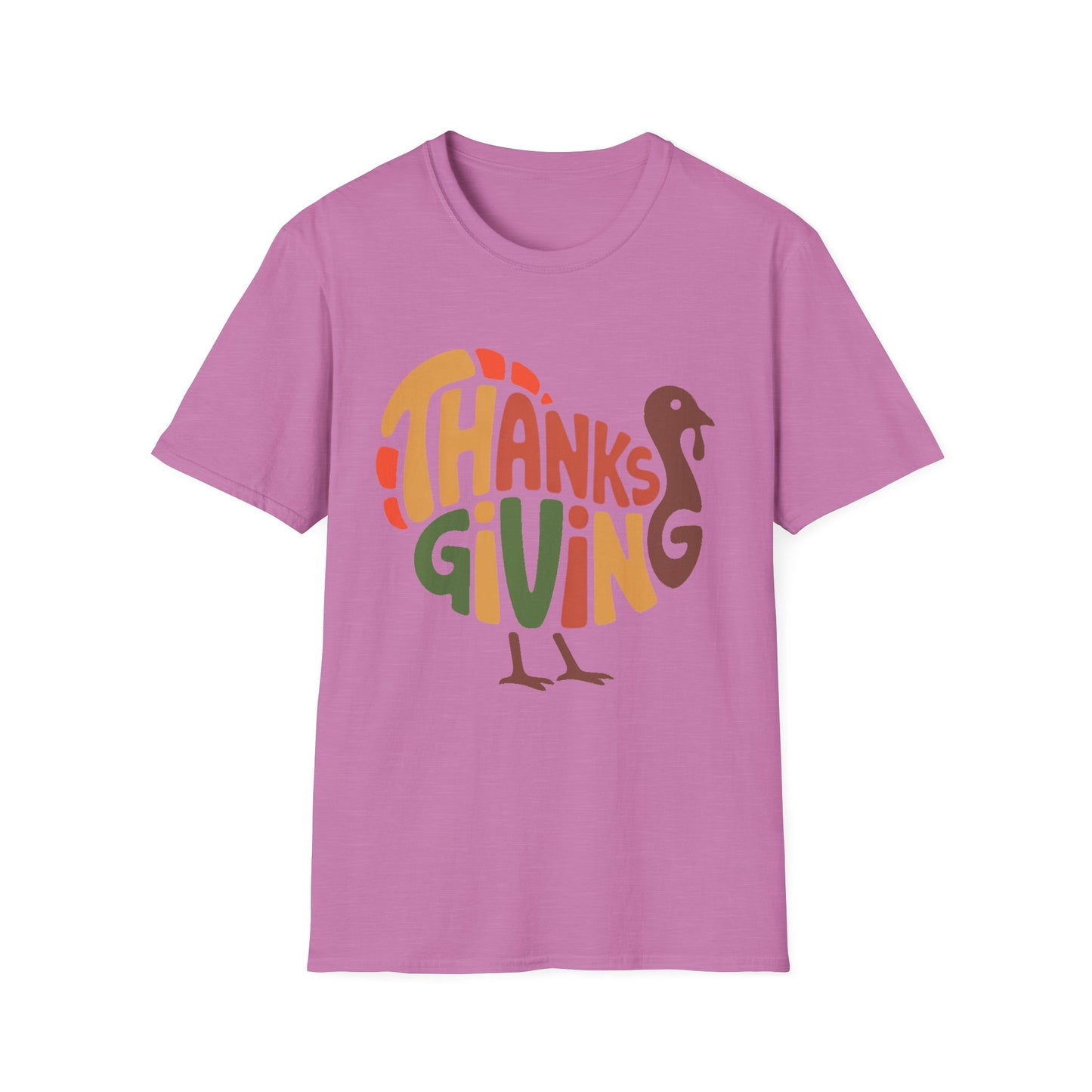 THANKSGIVING Turkey Typography Short Sleeve Tee