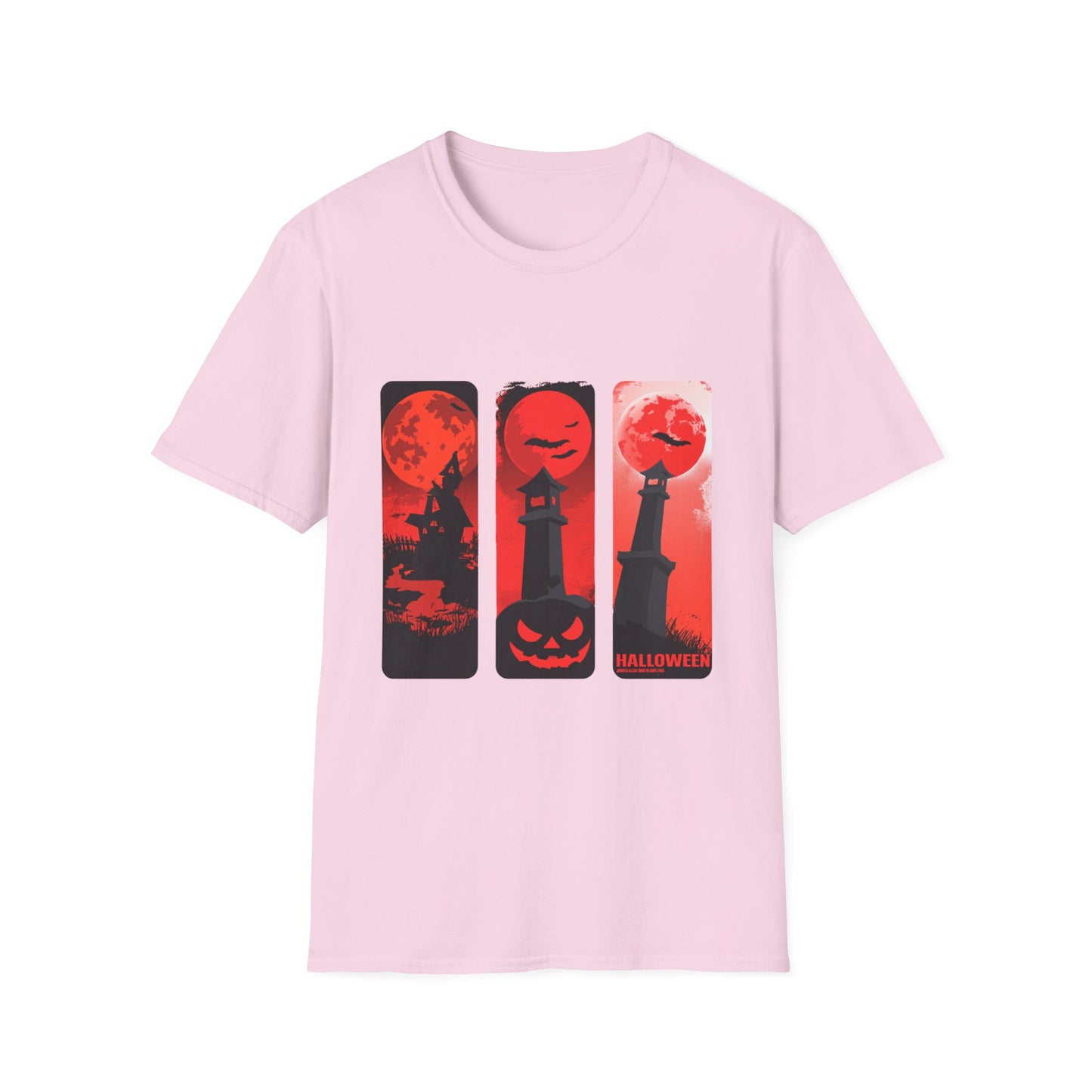 Red Moon Triptych Halloween Head Tee
