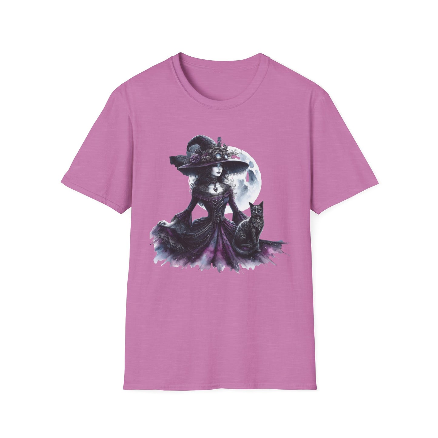 “Moonlit Witch & Cat” Tee – Enchanted Night Edition