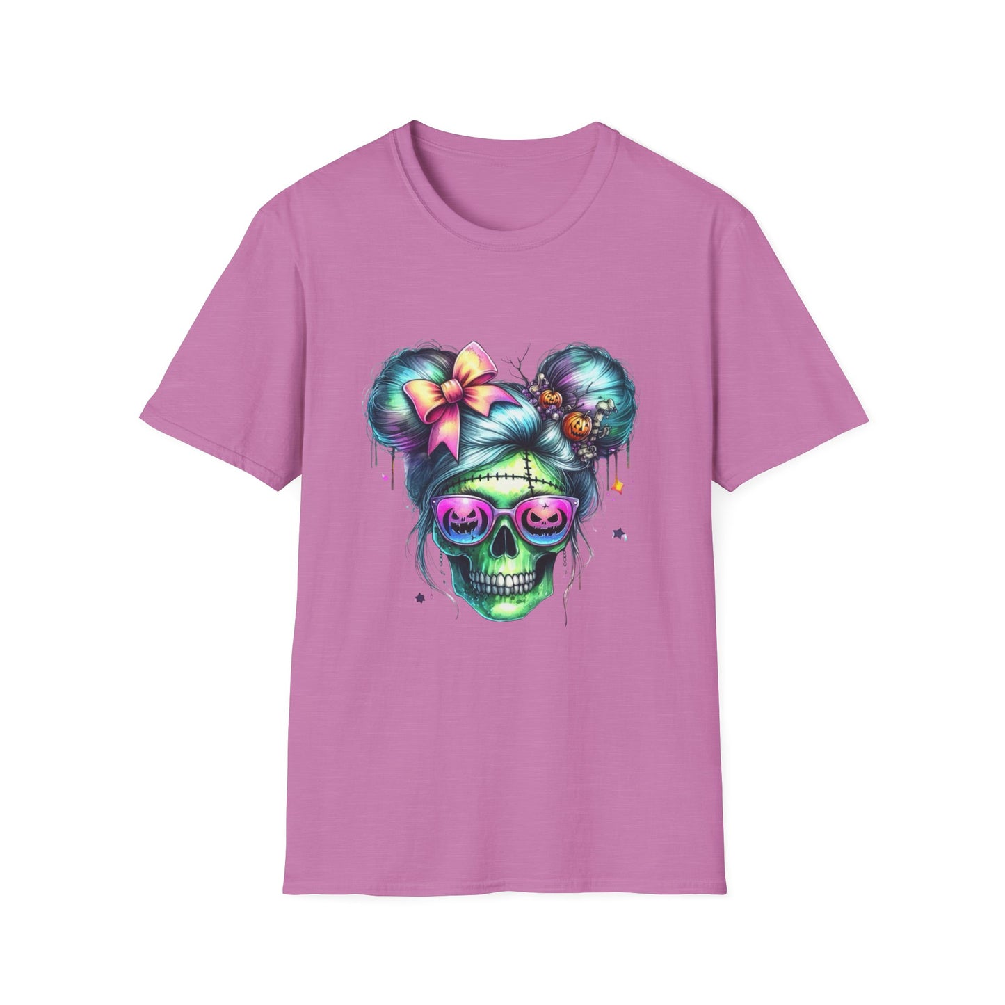 Skull and Swagger Halloween T-Shirt, Spooky Trickster Tee, Sugar Skull Costume Shirt, Halloween Party Top, Woman Skull Power