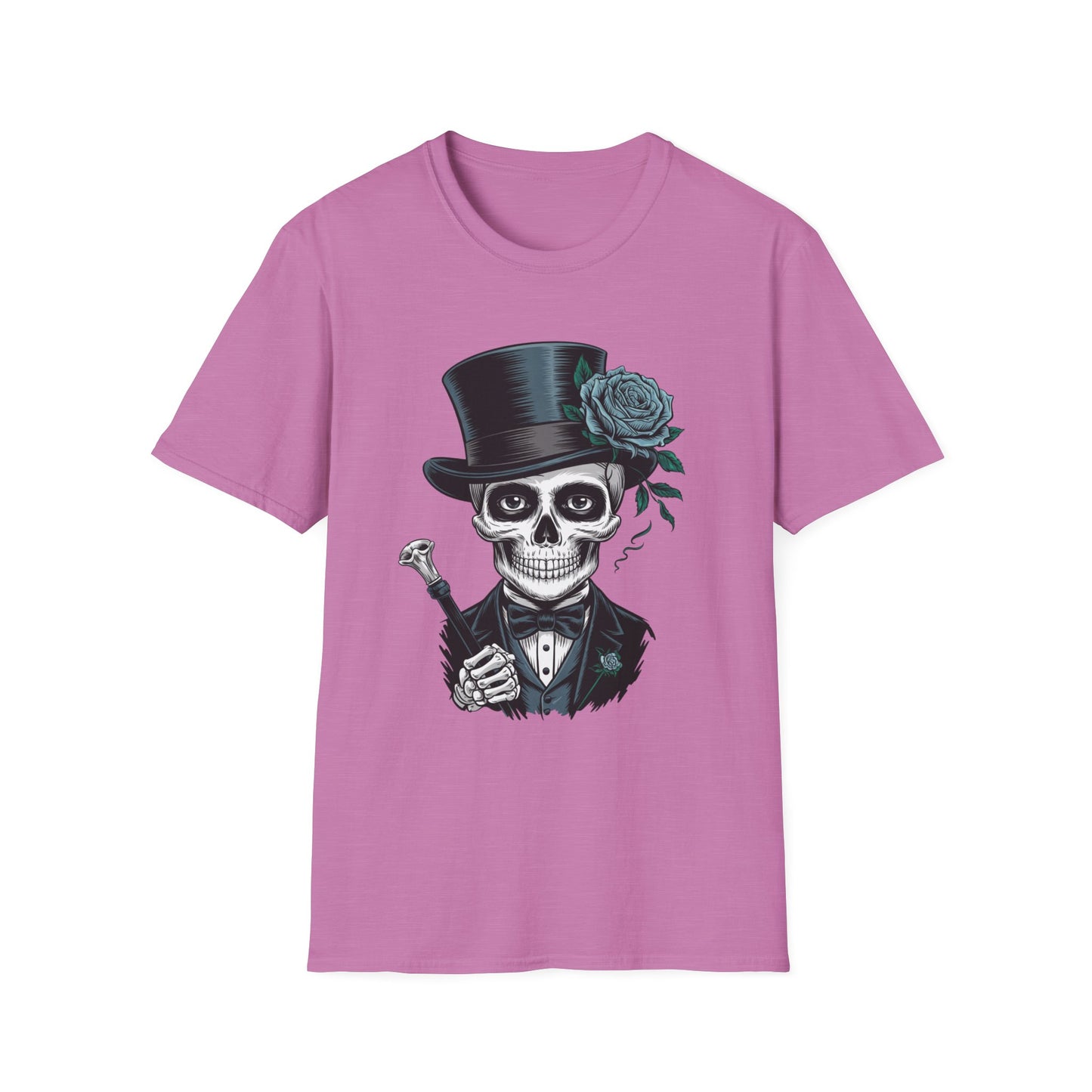 Dead Formal Softstyle T-Shirt, Halloween Shirt, Formal Skeleton Shirt, Funny Skeleton Satire Shirt