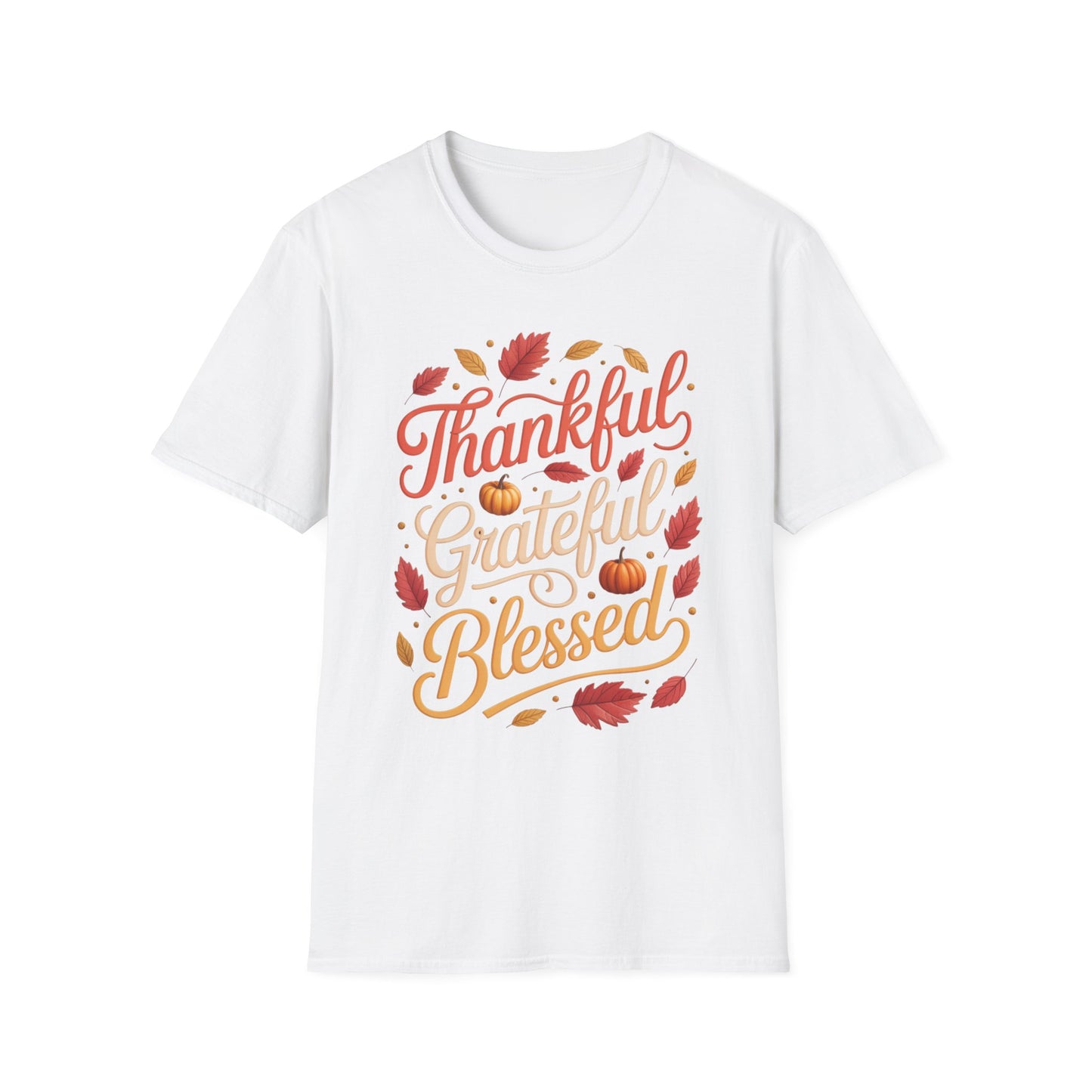 Thankful. Grateful. Blessed. Short Sleeve Tee