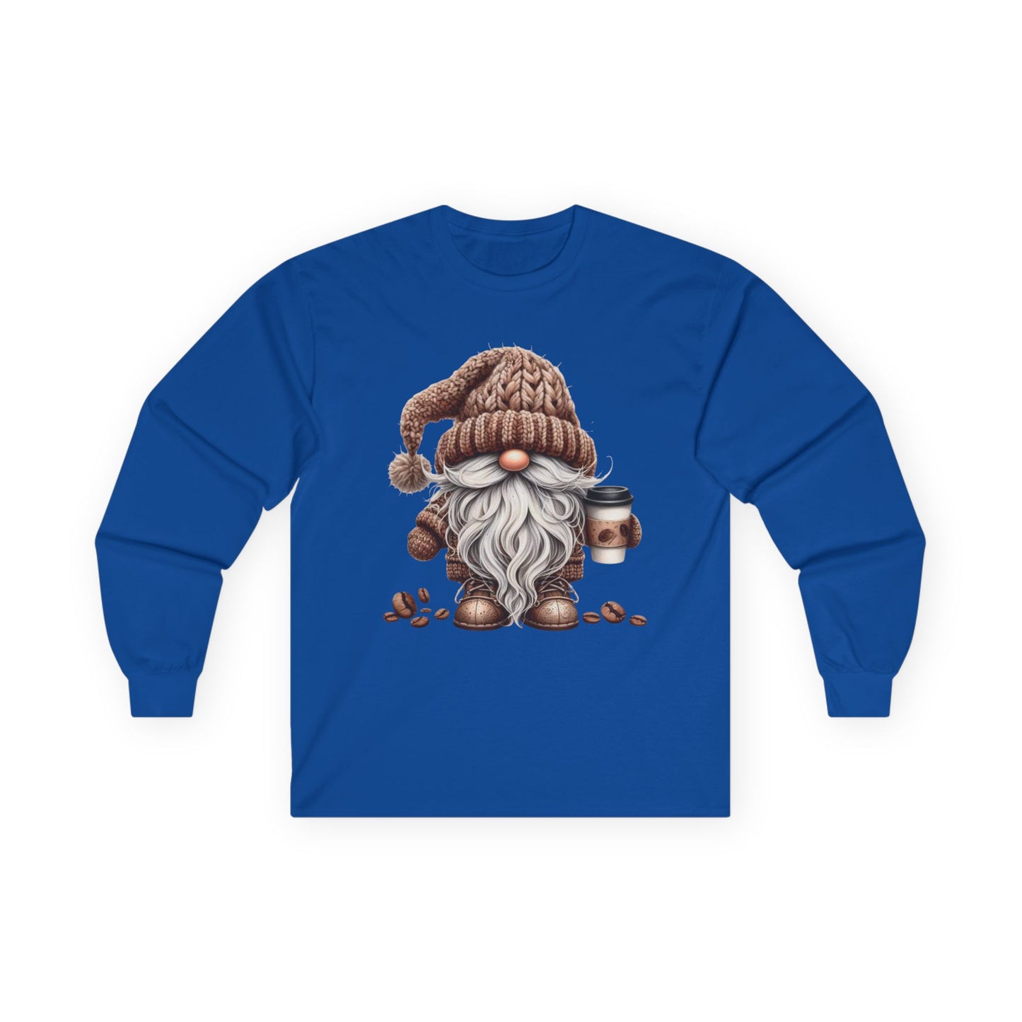 “Coffee Gnome” Long Sleeve Tee – Brewed & Bearded Edition