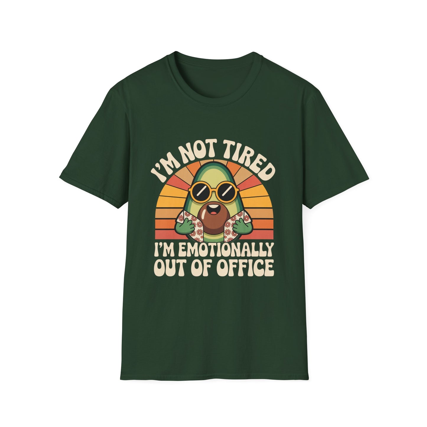 Emotionally Out of Office Tee – Avocado Vibes, Zero Replies