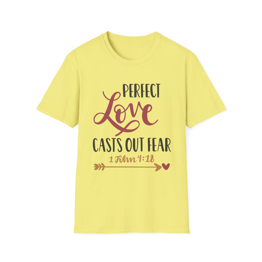 Perfect Love Casts Out Fear Tee – 1 John 4:18 Gracewear