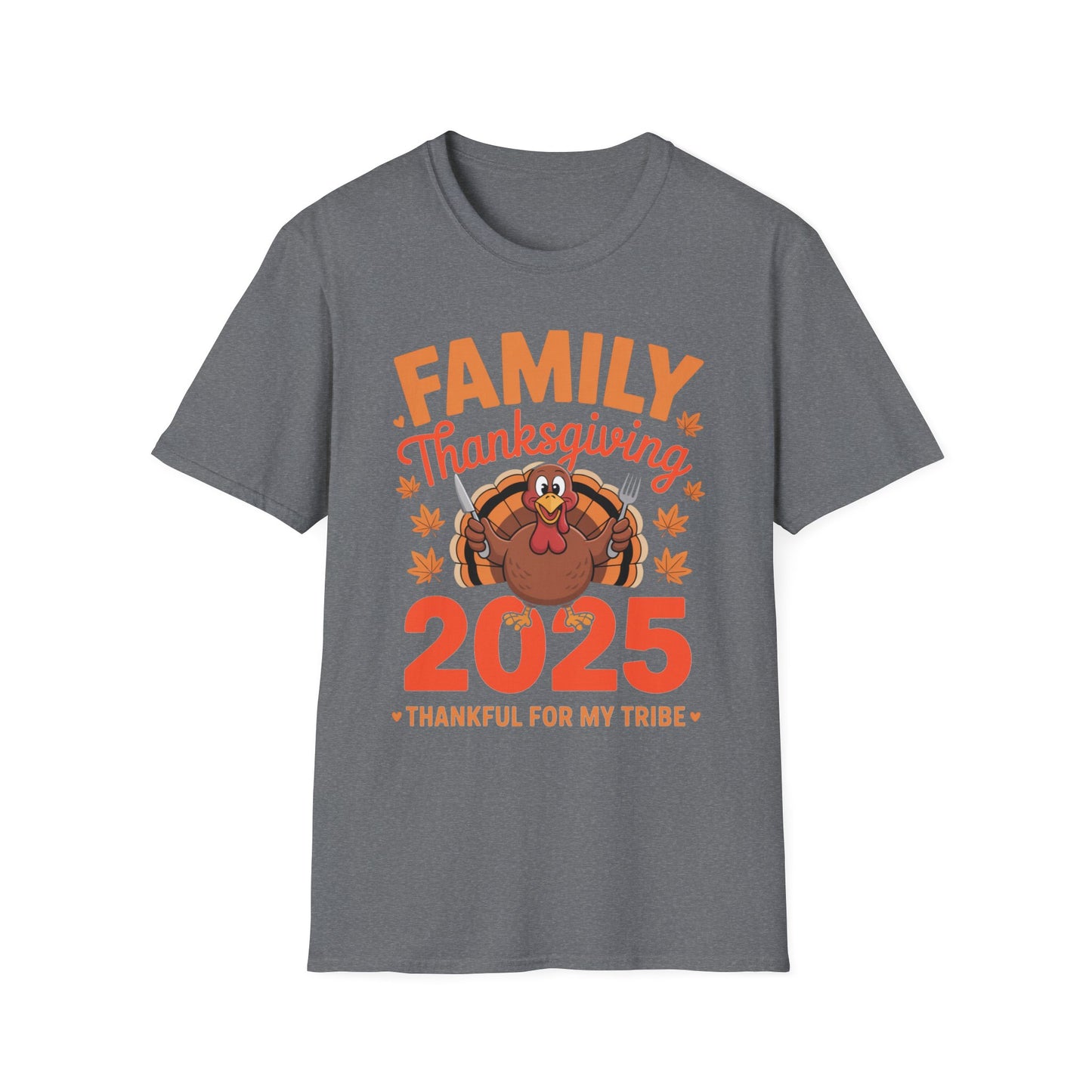 Thankful for My Tribe – Family Thanksgiving 2025 Short Sleeve Tee