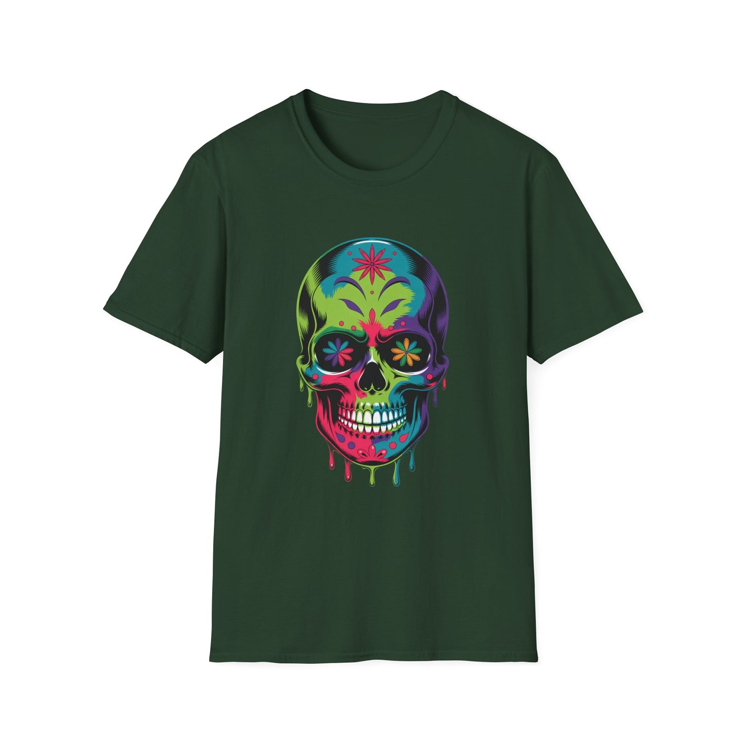 Floral Fade Skull Graphic Tee