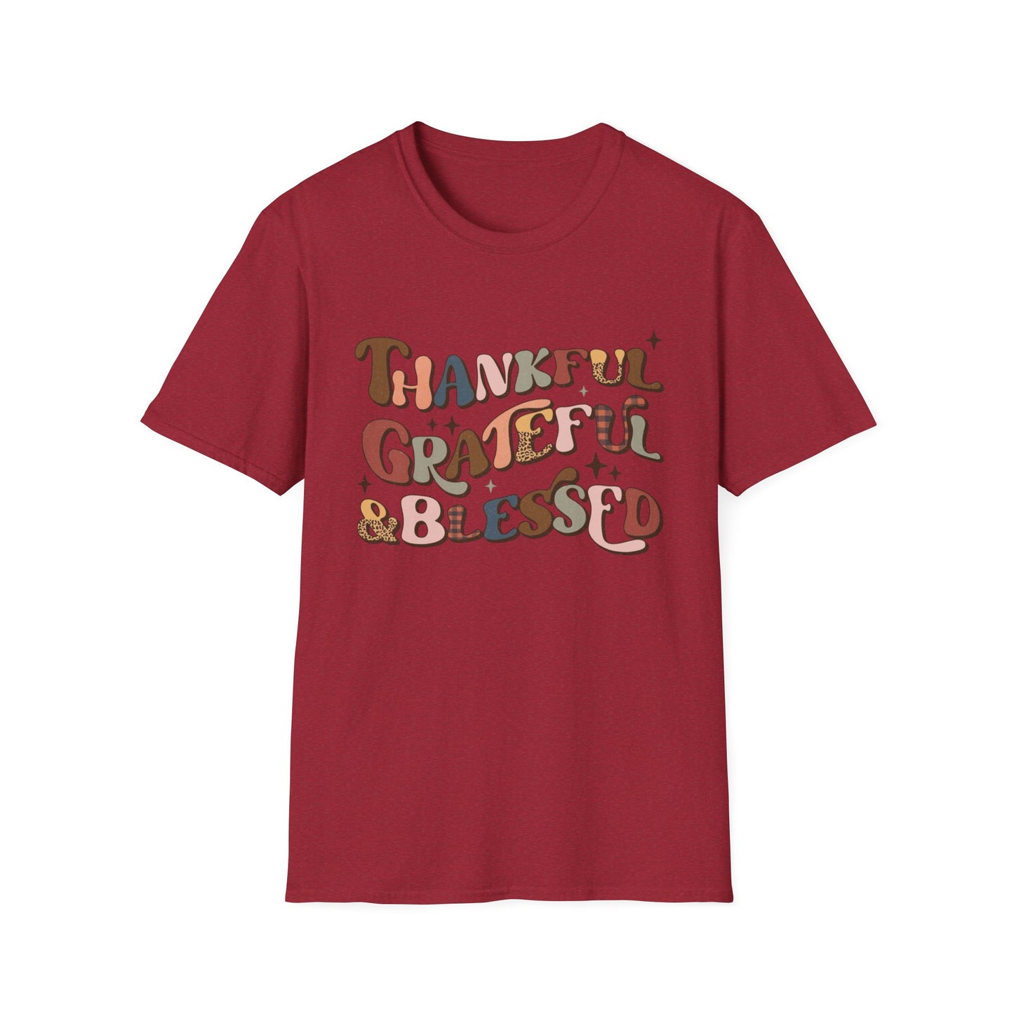 Thankful. Grateful. & Blessed. Short Sleeve Tee