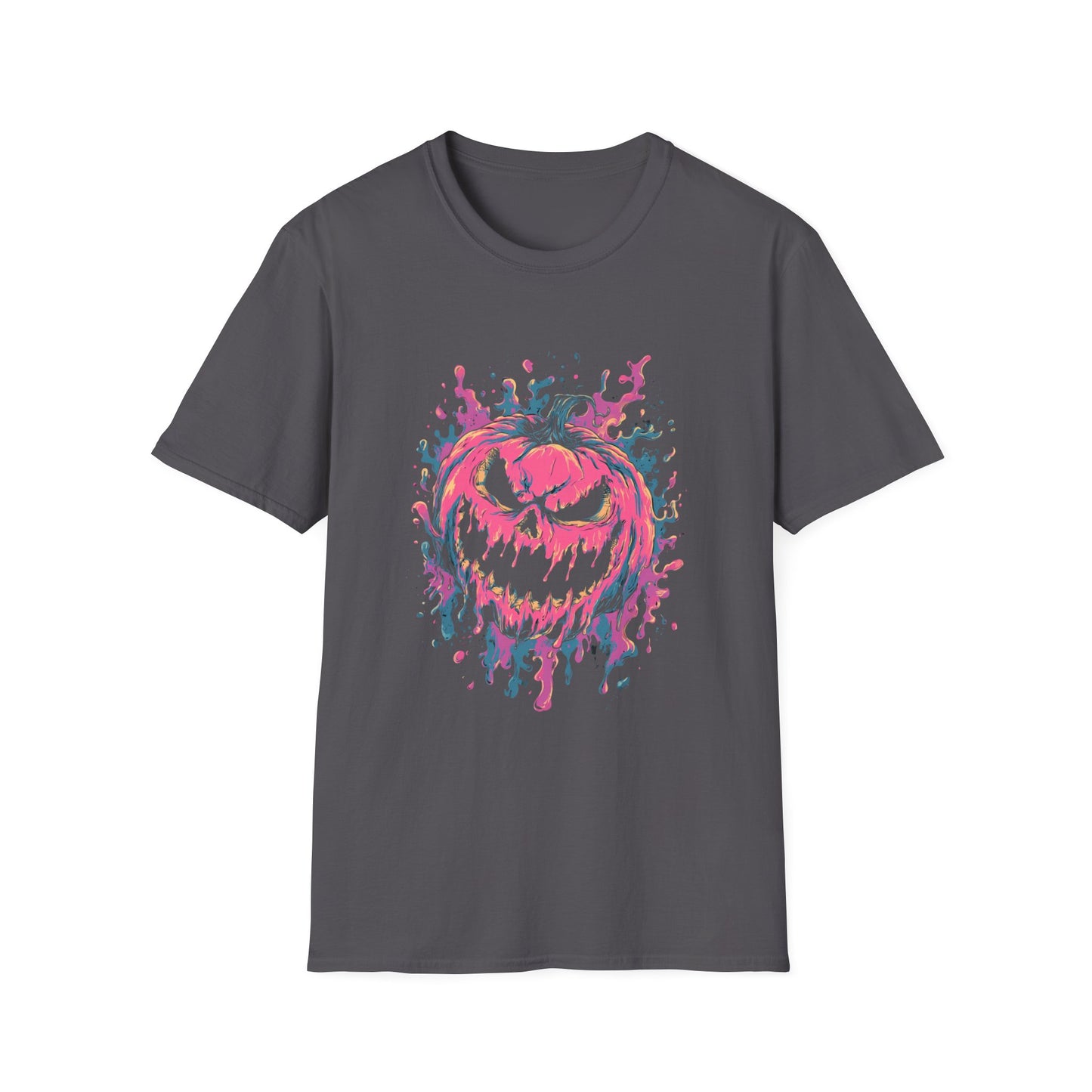 Neon Pumpkin Halloween Tee