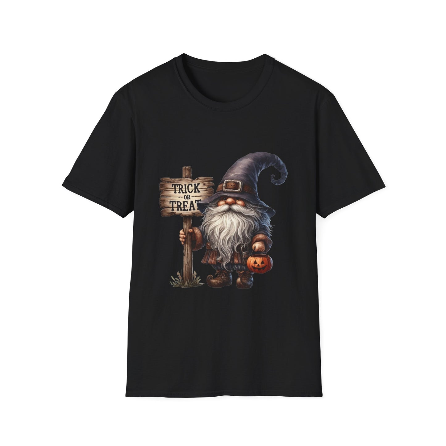 Happy Halloween Gnome Softstyle T-Shirt, Trick or Treat Tee, Spooky Halloween Shirt, Autumn Witch Hat Shirt, Enchanted Brew Top