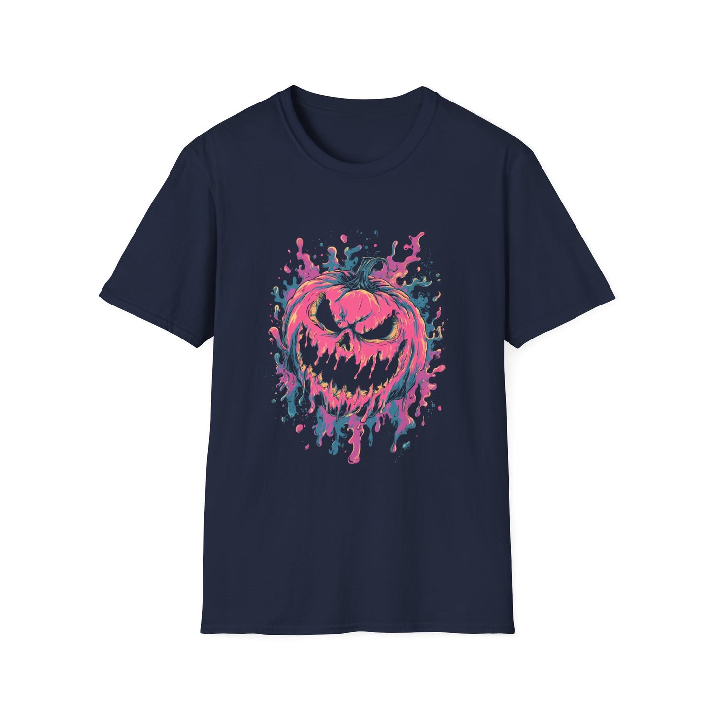 Neon Pumpkin Halloween Tee