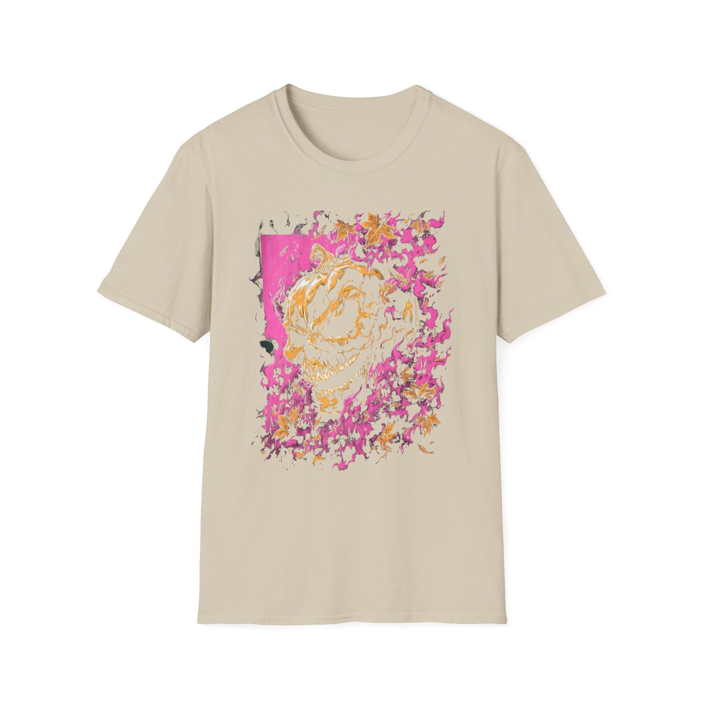 Hellgourd Flaming Skull Halloween Head Tee