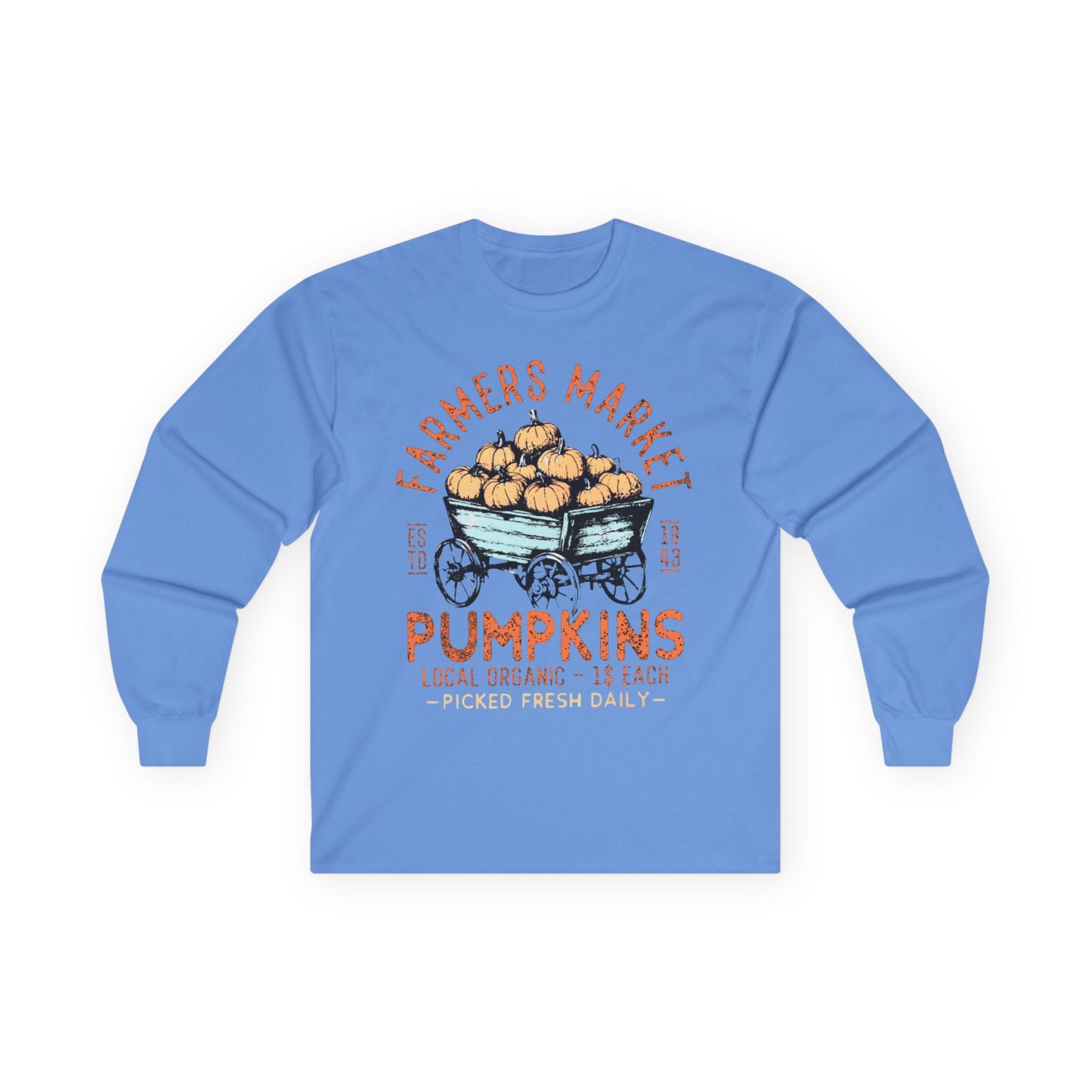 “Farmers Market Pumpkin Cart” Long Sleeve Tee – Est. 1943 Edition