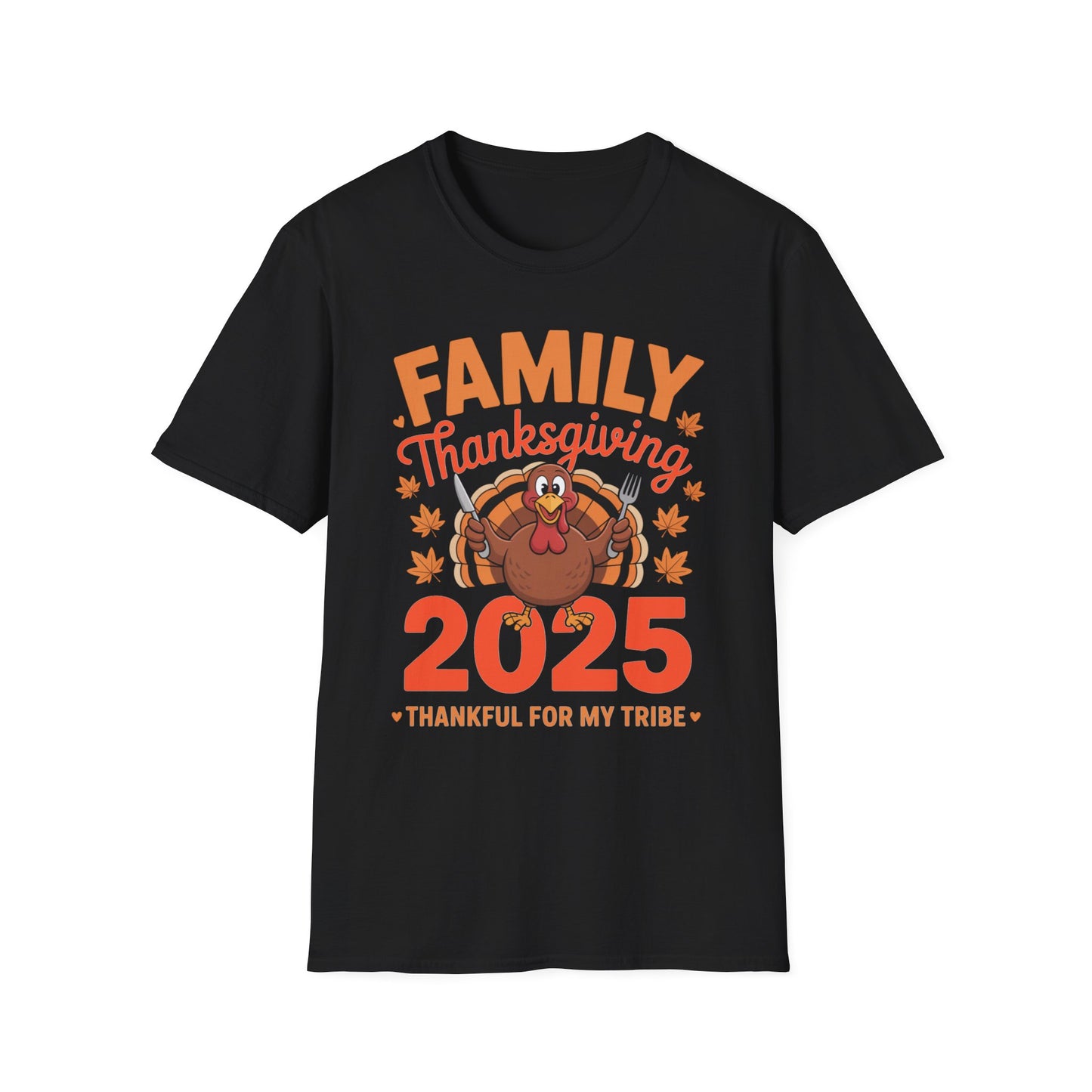 Thankful for My Tribe – Family Thanksgiving 2025 Short Sleeve Tee