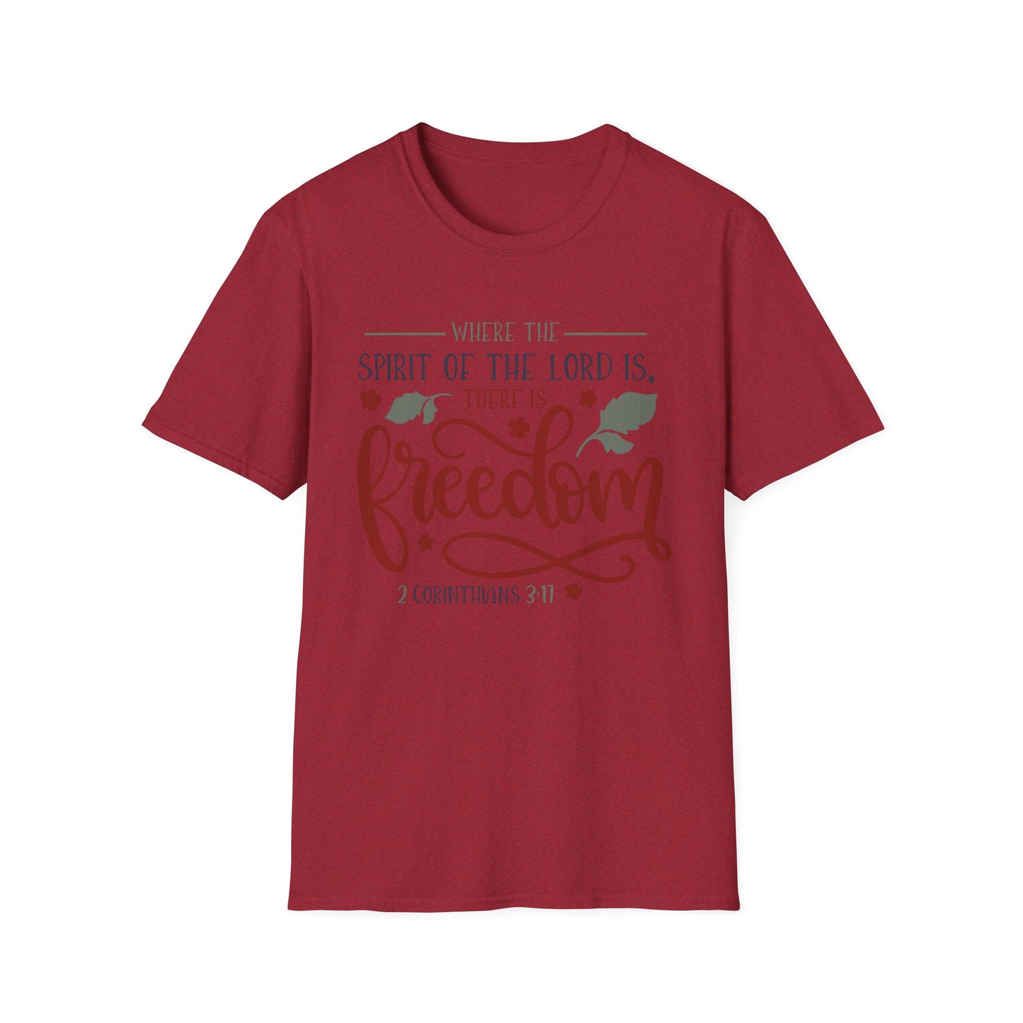 Freedom in the Spirit Tee – 2 Corinthians 3:17 Floral Edition