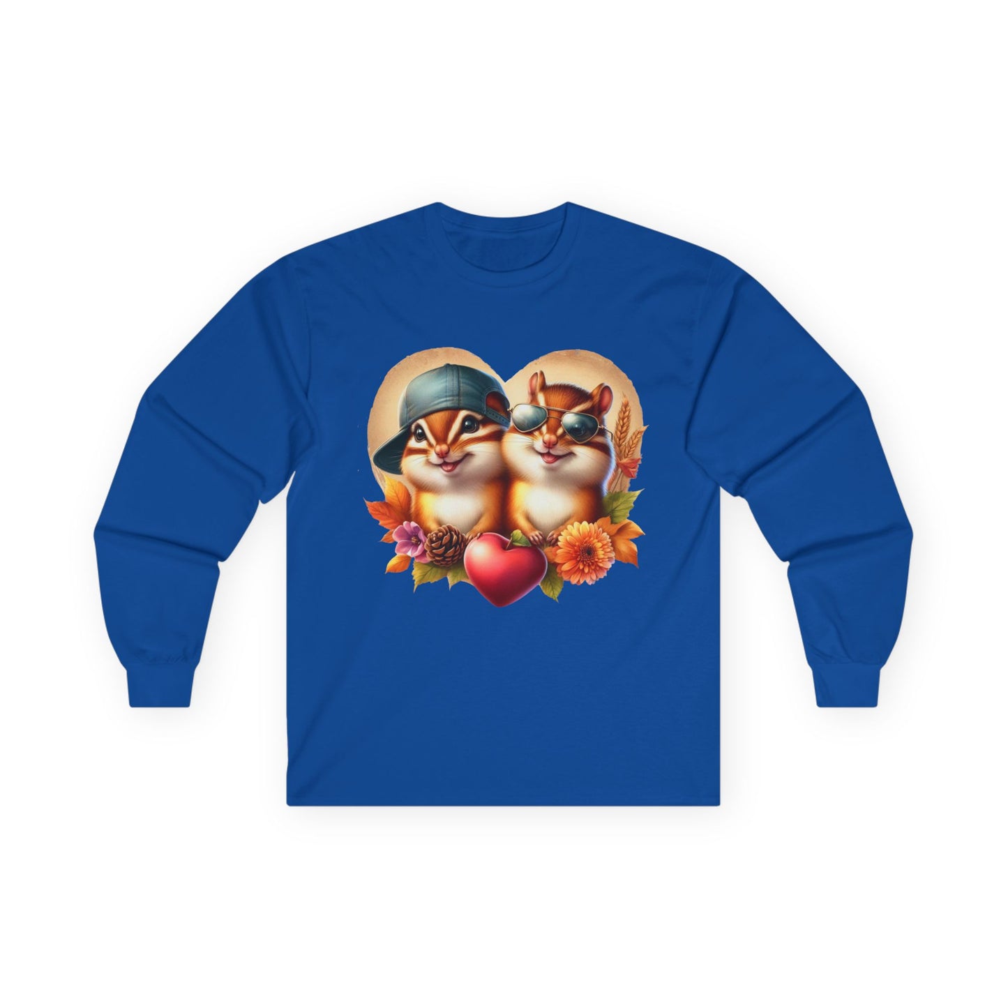 “Chipmunk Love” Long Sleeve Tee – Flannel Hearts Edition