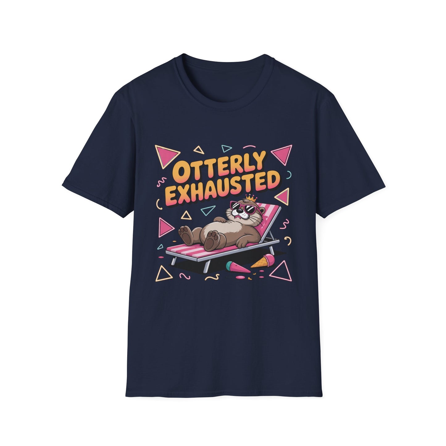 Otterly Exhausted Tee – Crowned, Crashed, and Cute
