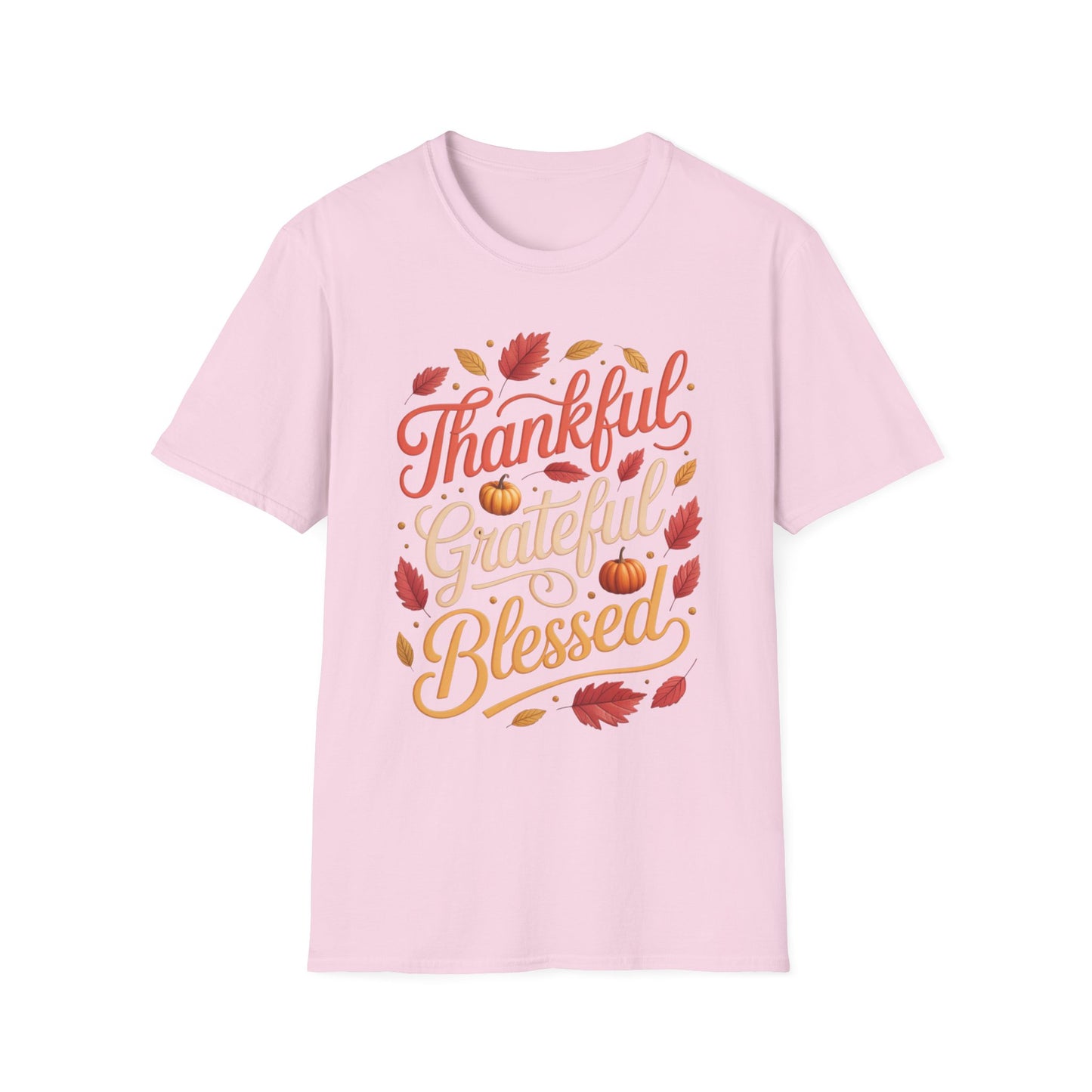 Thankful. Grateful. Blessed. Short Sleeve Tee