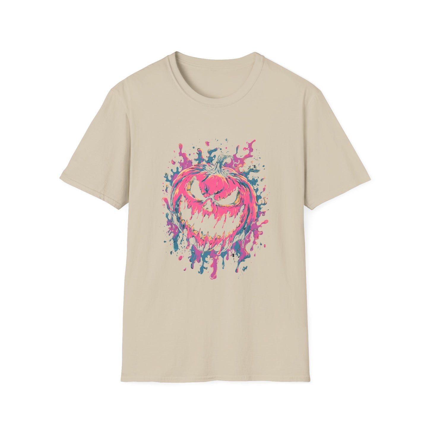 Neon Pumpkin Halloween Tee