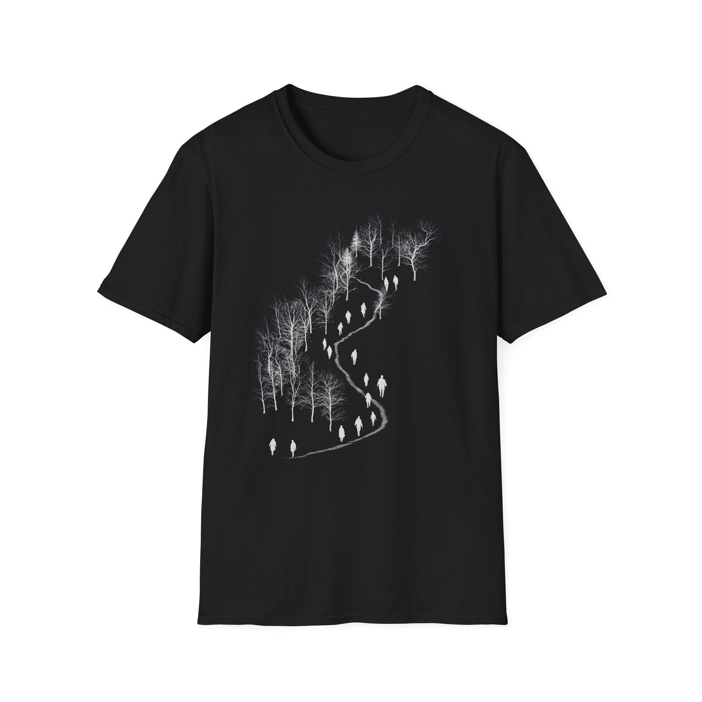 The Path Between – Monochrome Forest Journey Tee