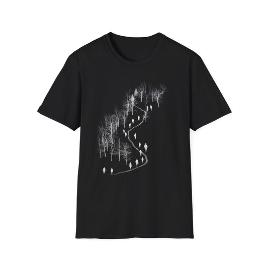 The Path Between – Monochrome Forest Journey Tee