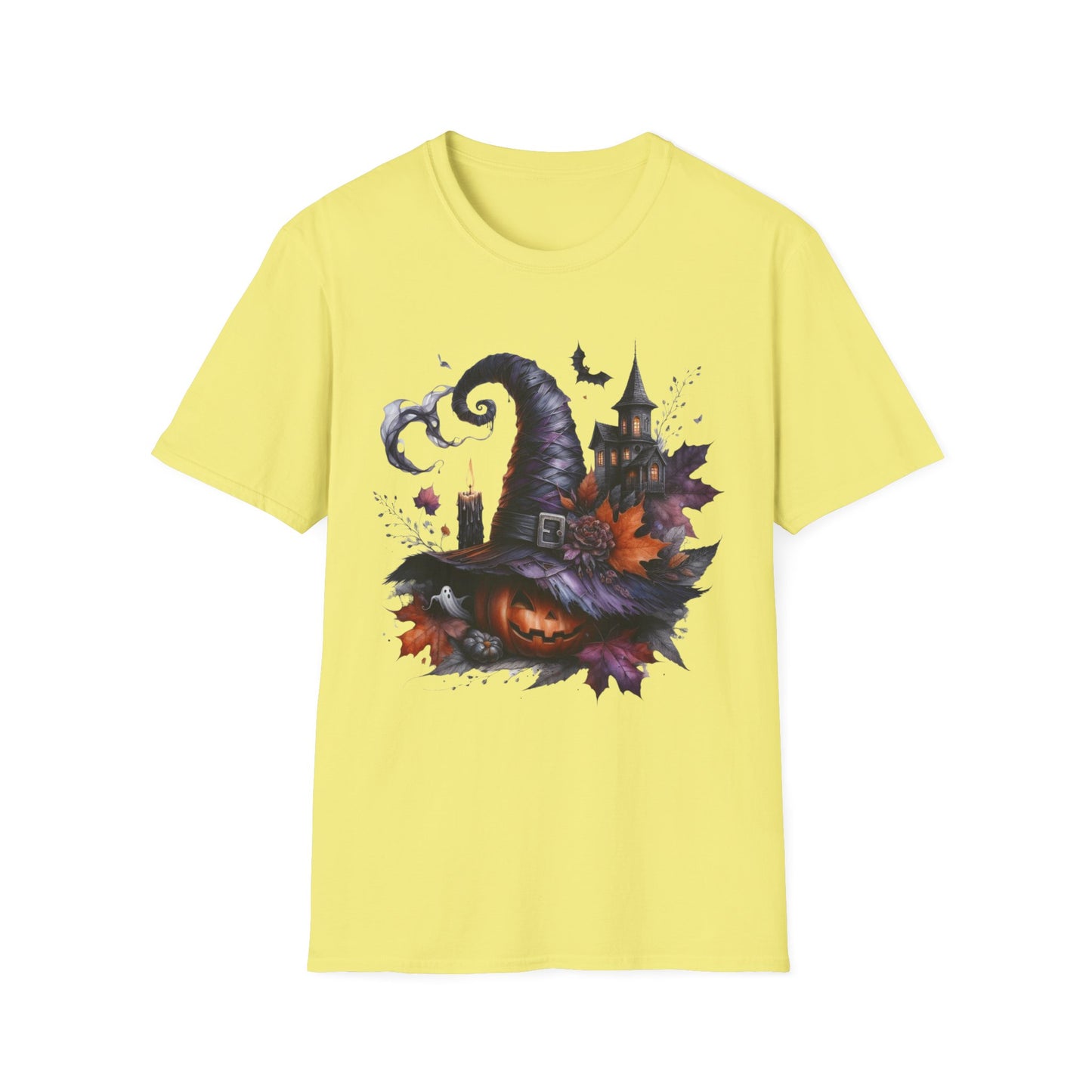 “Haunted Harvest” Tee – Witch Hat & Pumpkin Edition