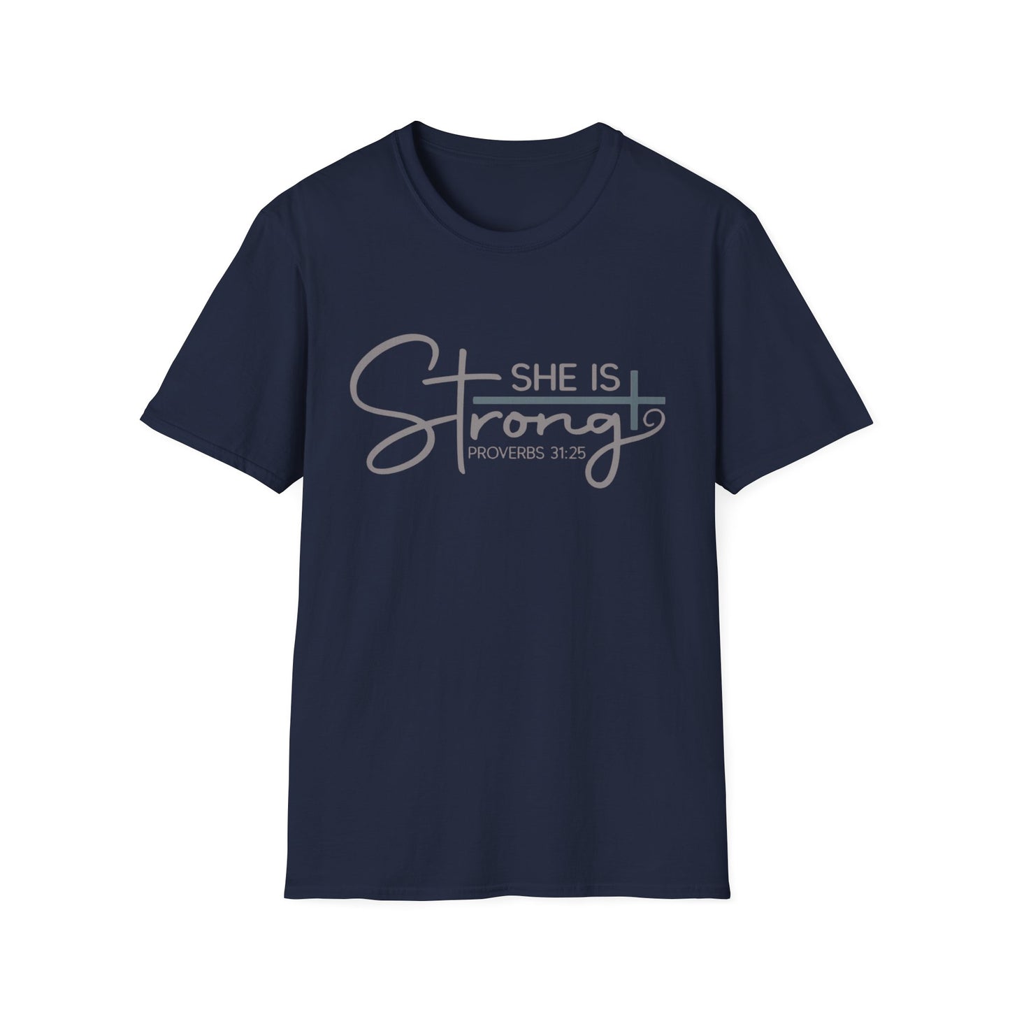 She Is Strong Tee – Proverbs 31:25 Empowerment Edition