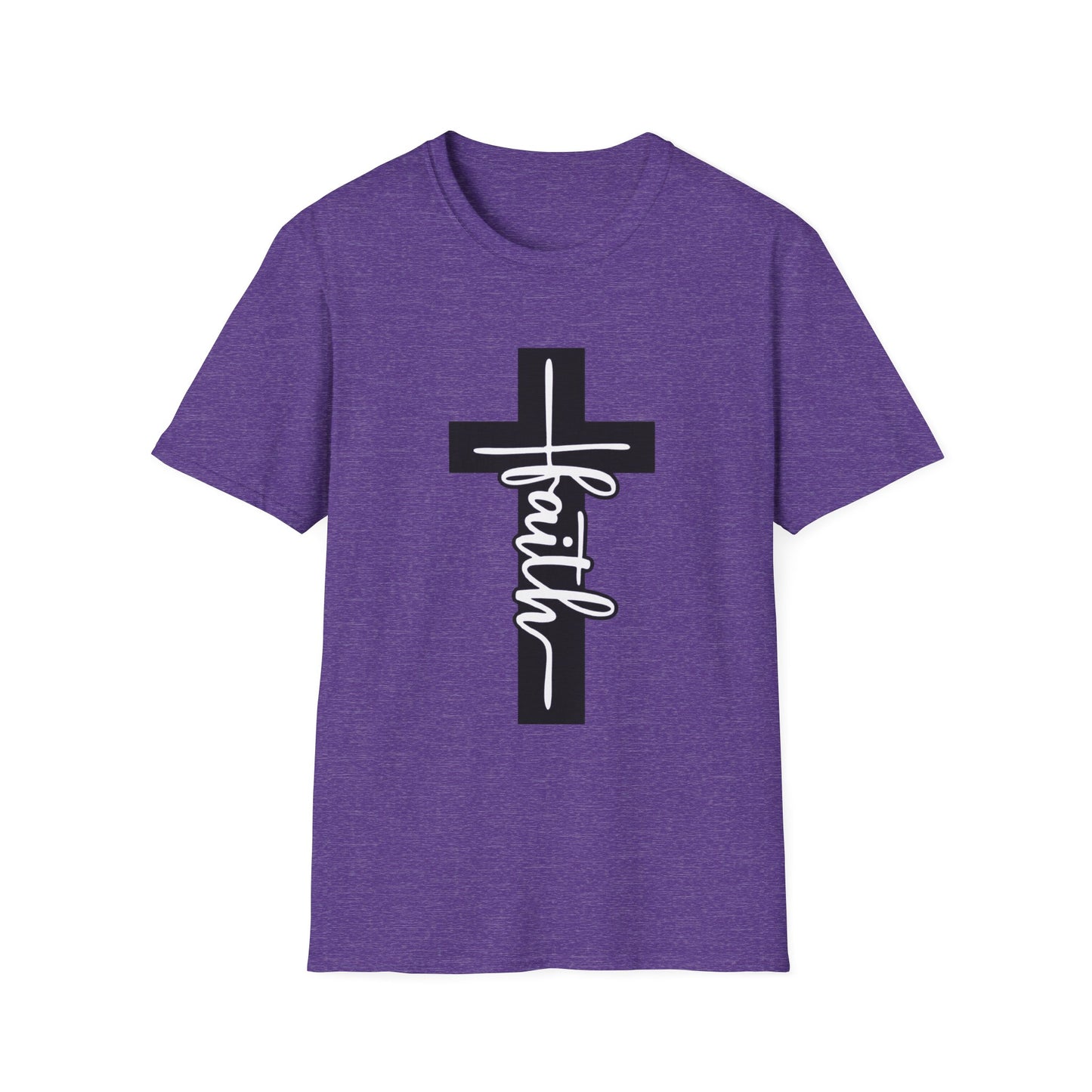 Faith Tee – Vertical Cross Script Edition
