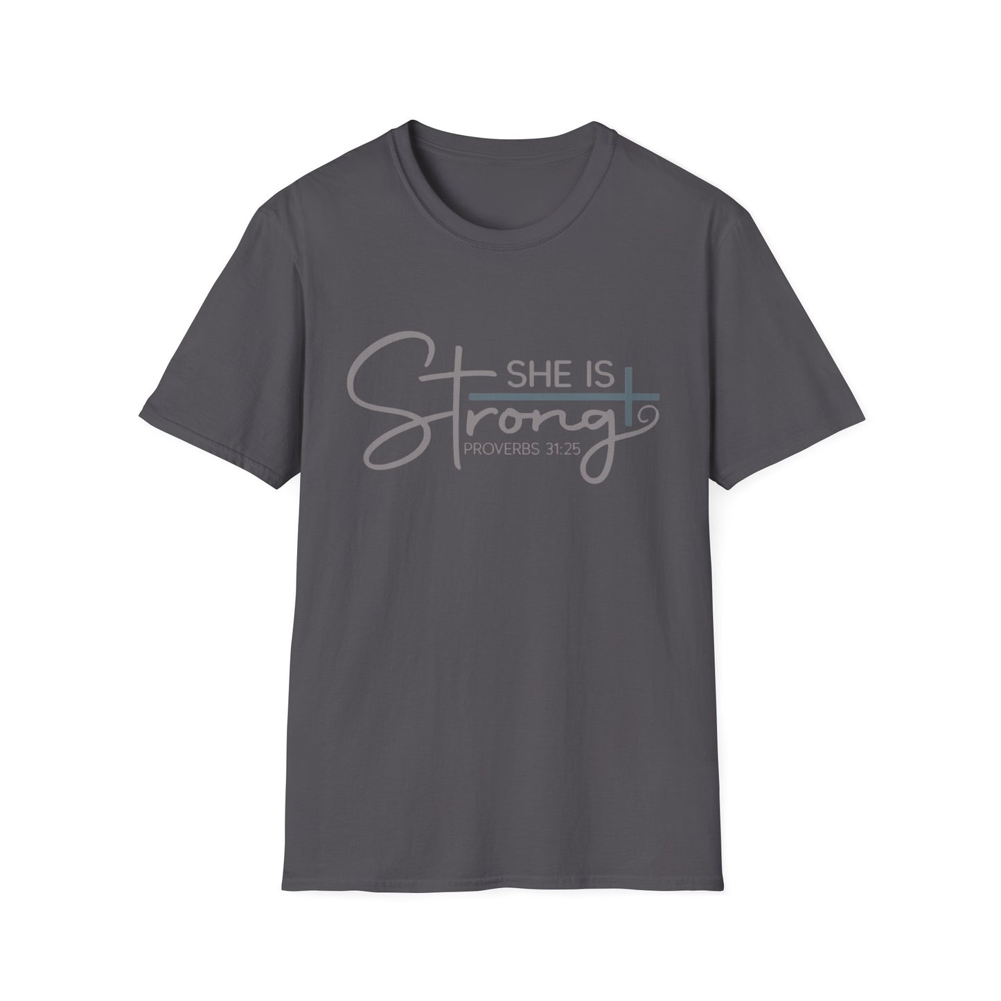She Is Strong Tee – Proverbs 31:25 Empowerment Edition