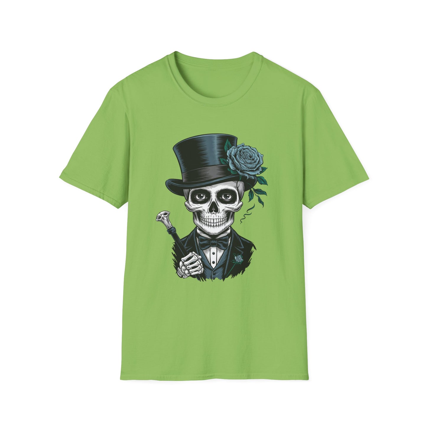 Dead Formal Softstyle T-Shirt, Halloween Shirt, Formal Skeleton Shirt, Funny Skeleton Satire Shirt