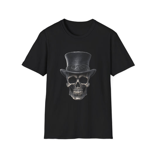 Dapper ‘Til Death – Gothic Skull Top Hat Tee