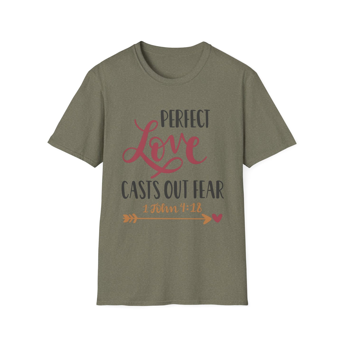 Perfect Love Casts Out Fear Tee – 1 John 4:18 Gracewear