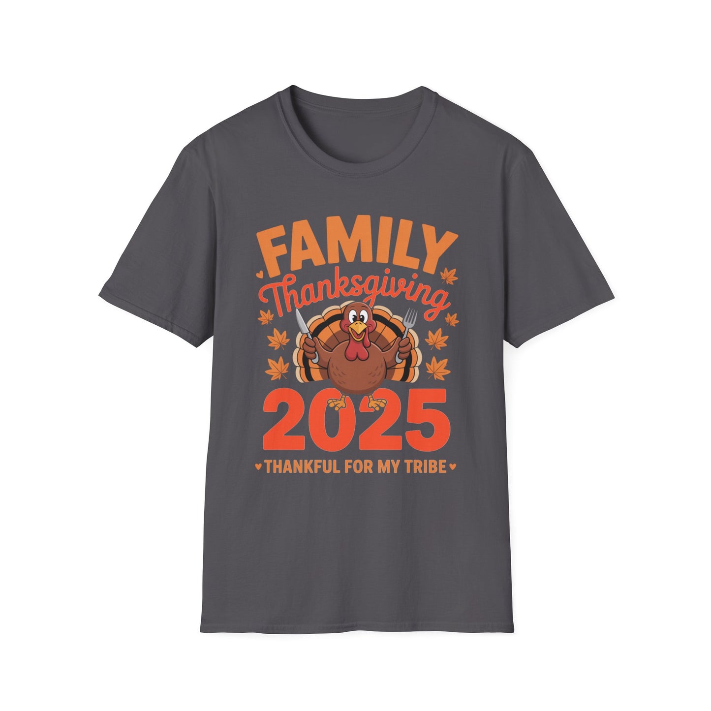 Thankful for My Tribe – Family Thanksgiving 2025 Short Sleeve Tee