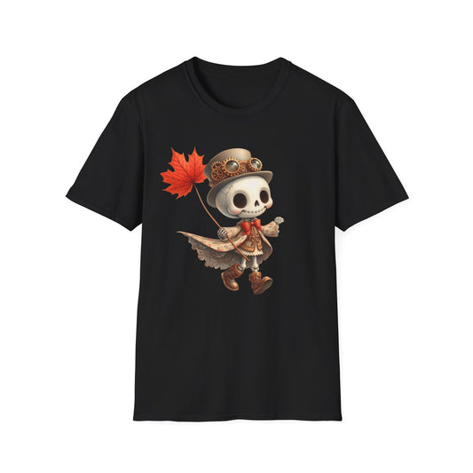 “Leaf Balloon Skeleton” Tee – Steampunk Harvest Edition