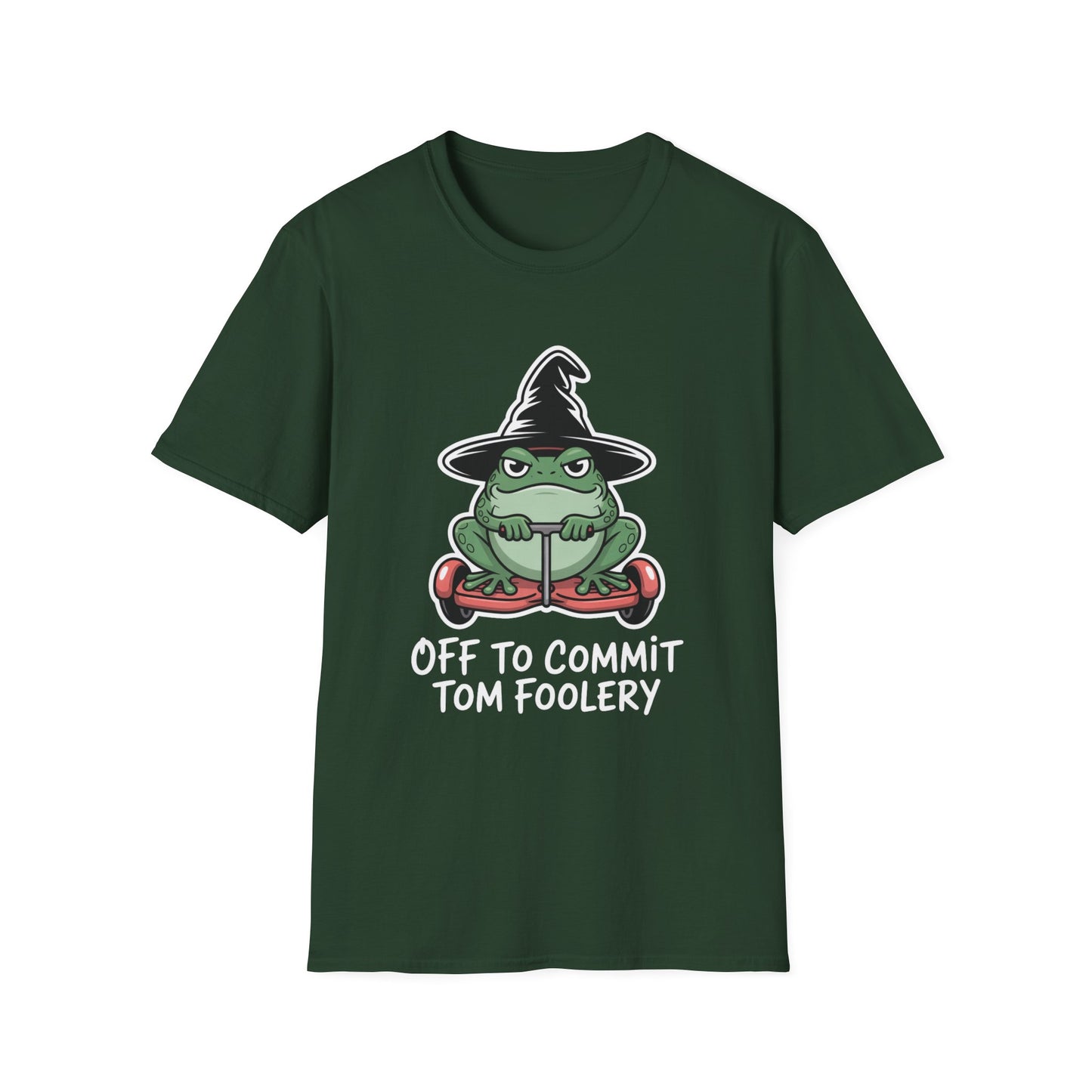 Tom Foolery Halloween Softstyle T-Shirt, Halloween Shirt, Sarcastic Frog Shirt, Funny Frog Satire Shirt