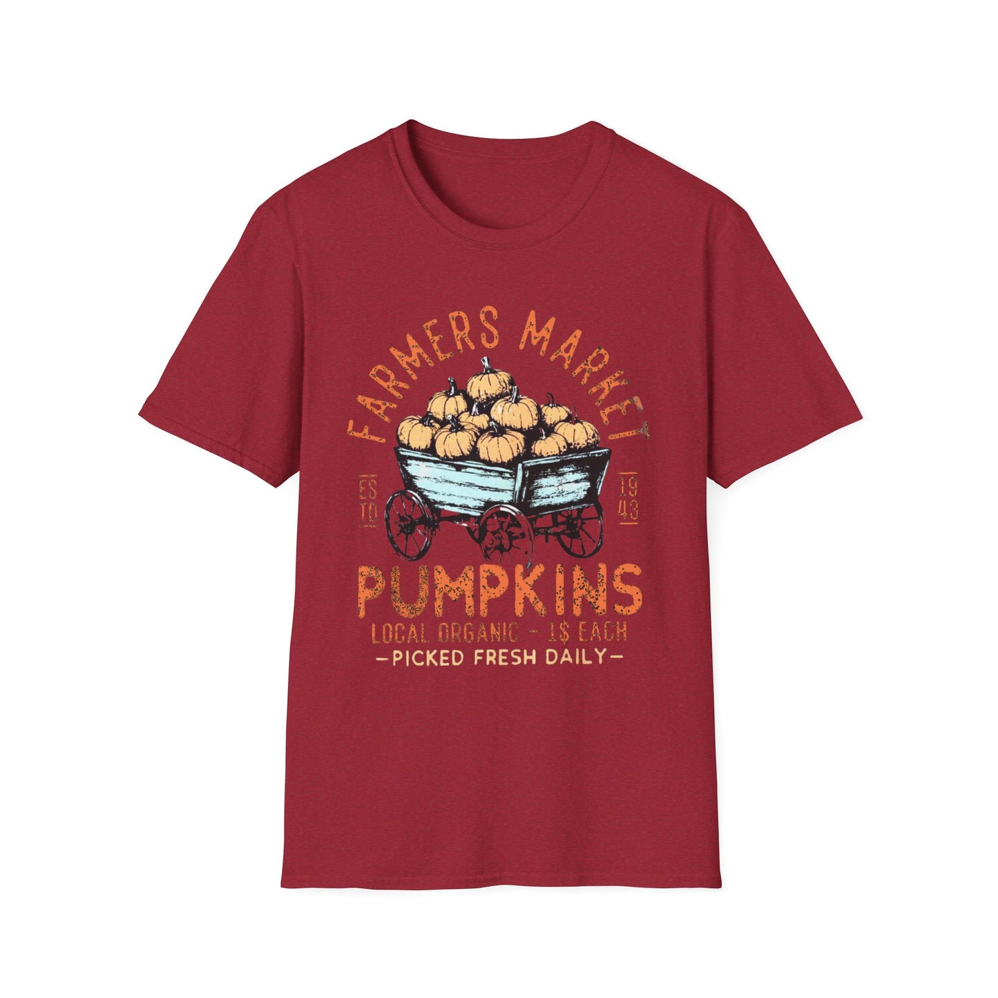 “Farmers Market Pumpkin Cart” Tee – Est. 1943 Edition