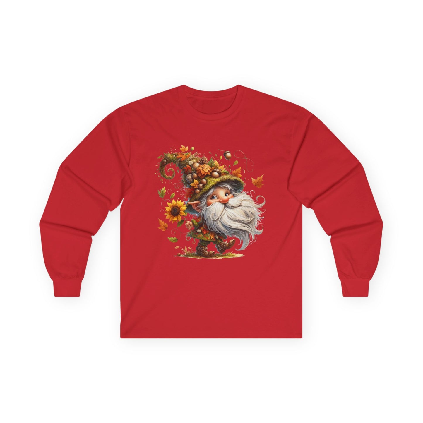 “Dancing Gnome” Long Sleeve Tee – Sunflower Harvest Edition
