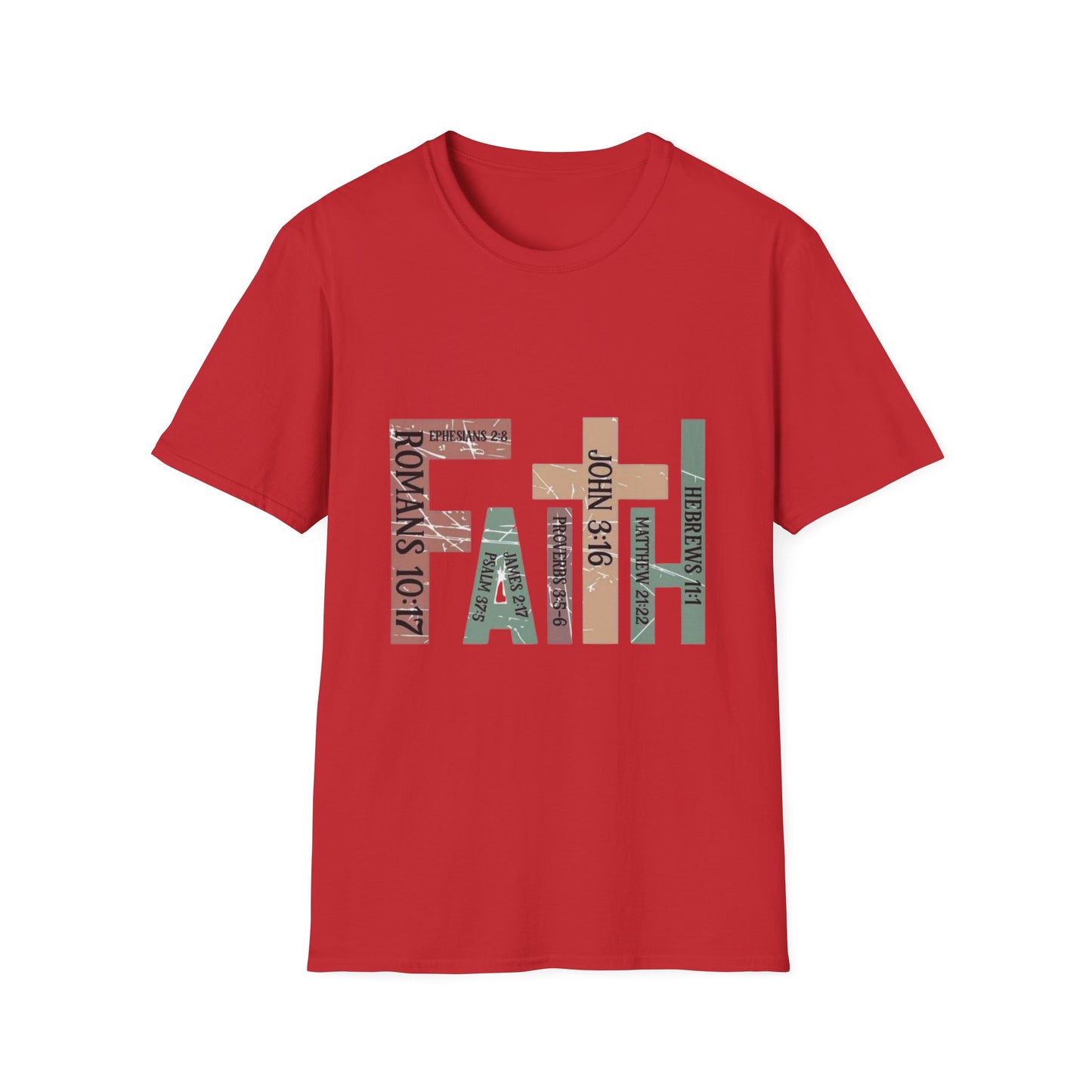 FAITH Bible Verse Graphic Tee – Scripture-Filled Letters Design