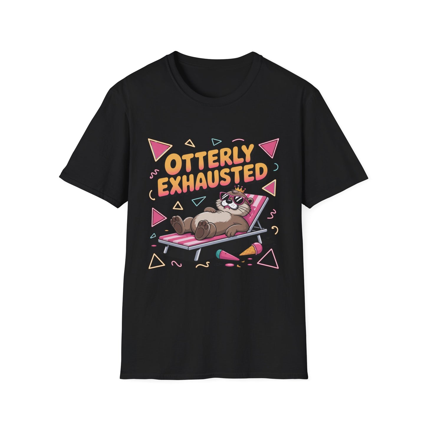 Otterly Exhausted Tee – Crowned, Crashed, and Cute