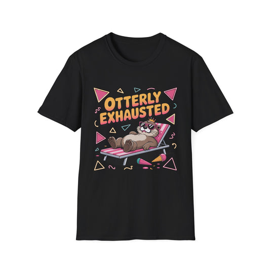 Otterly Exhausted Tee – Crowned, Crashed, and Cute