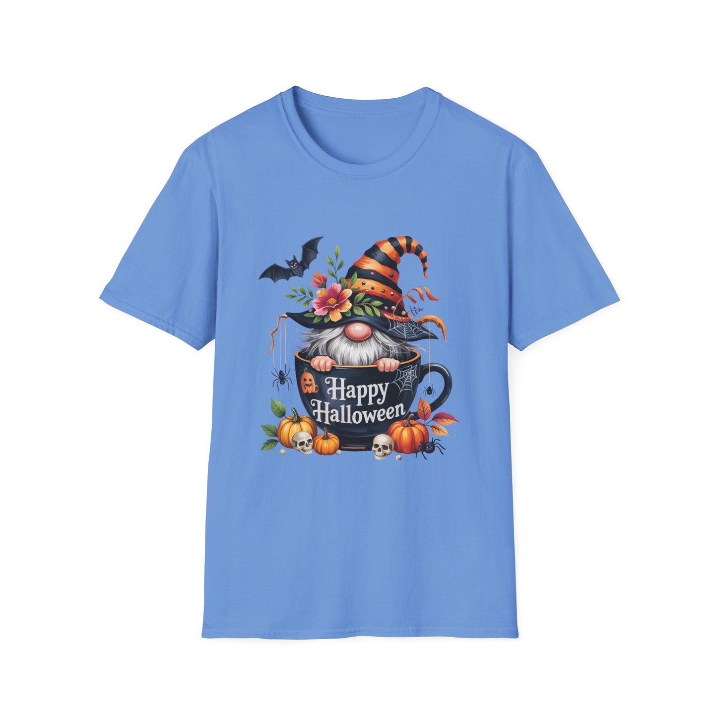 Halloween Gnome Softstyle T-Shirt, Trick or Treat Tee, Spooky Halloween Shirt, Autumn Witch Hat Shirt, Enchanted Brew Top