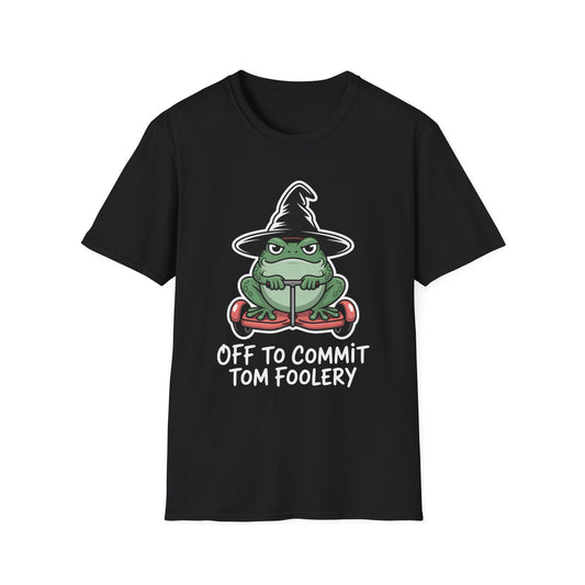 Tom Foolery Halloween Softstyle T-Shirt, Halloween Shirt, Sarcastic Frog Shirt, Funny Frog Satire Shirt