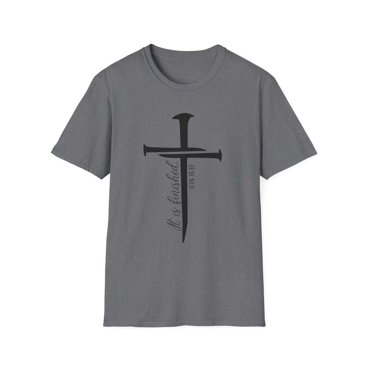 It Is Finished Tee – John 19:30 Nail Cross Edition
