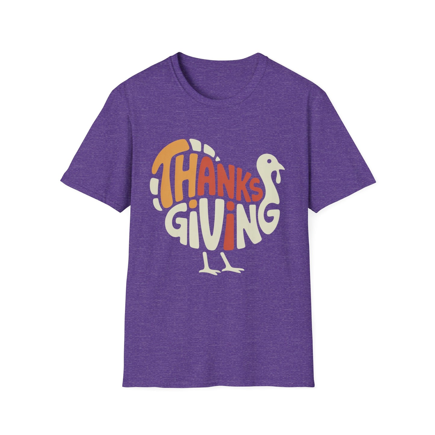 THANKSGIVING Turkey Typography Short Sleeve Tee