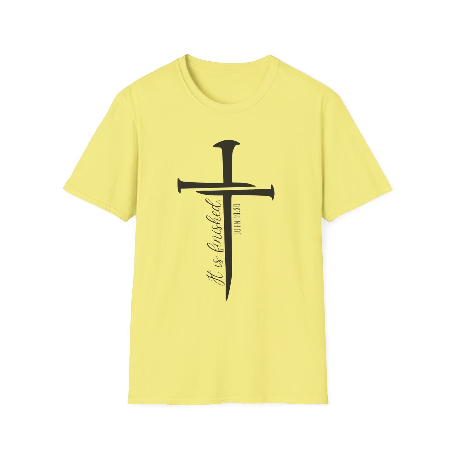 It Is Finished Tee – John 19:30 Nail Cross Edition