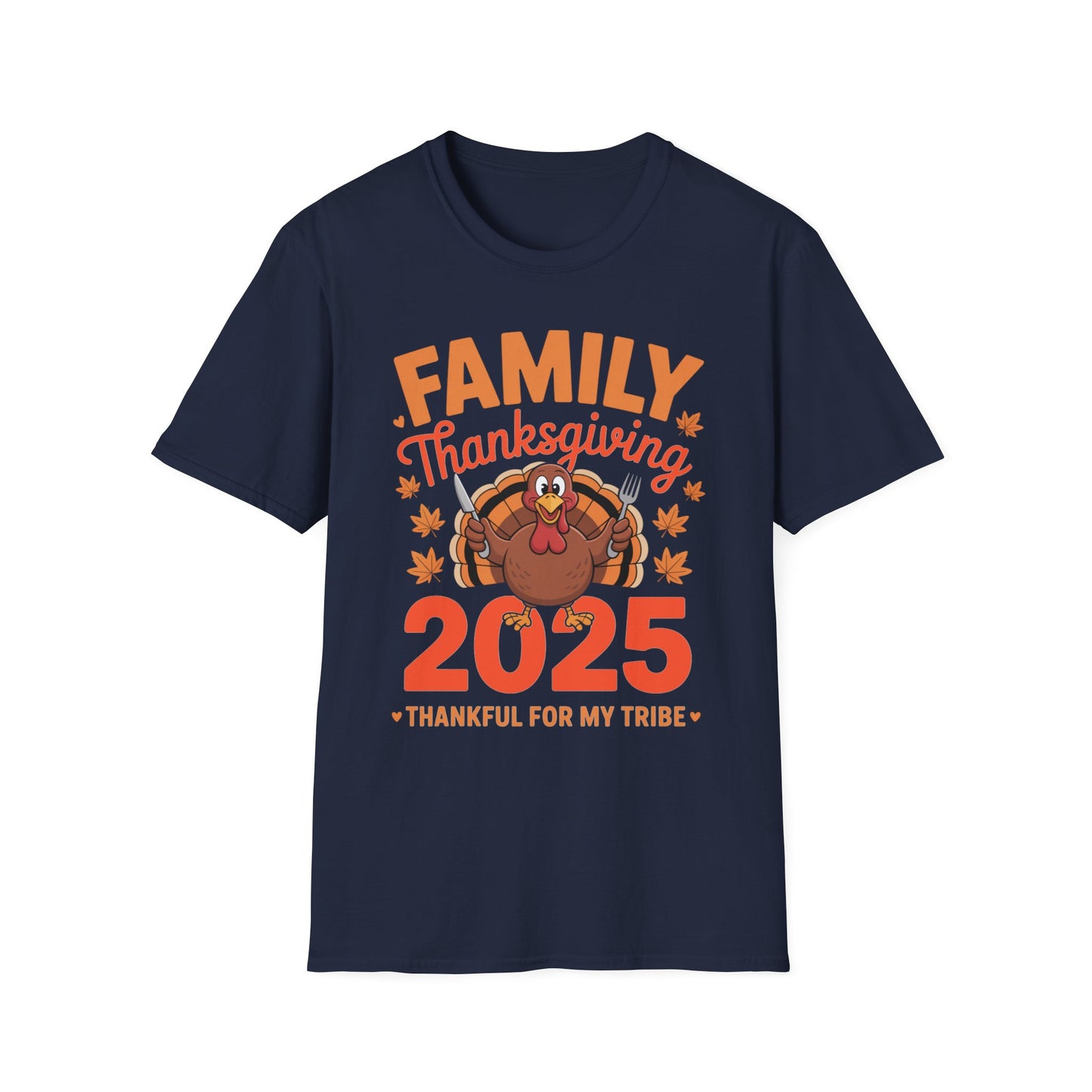 Thankful for My Tribe – Family Thanksgiving 2025 Short Sleeve Tee