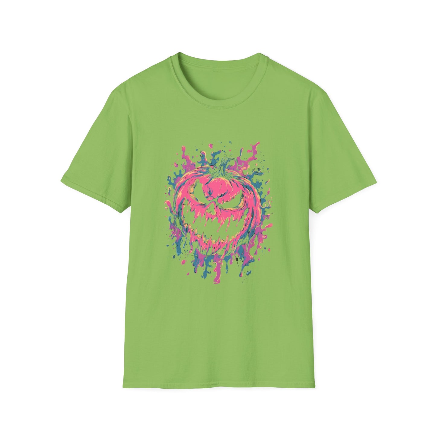 Neon Pumpkin Halloween Tee