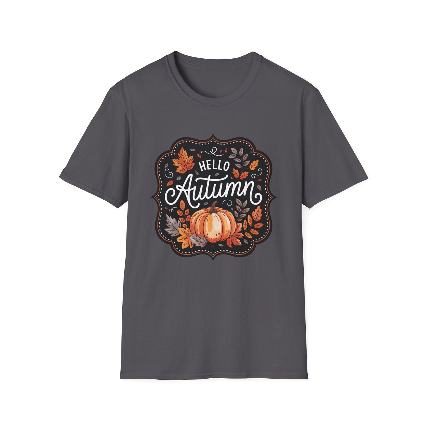 “Hello Autumn” Tee – Pumpkin & Leaves Edition
